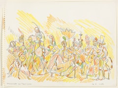 Promenade Des Manticores sketch for the Menotti ballet: "The Unicorn, The Gorgon, and The Manticore"