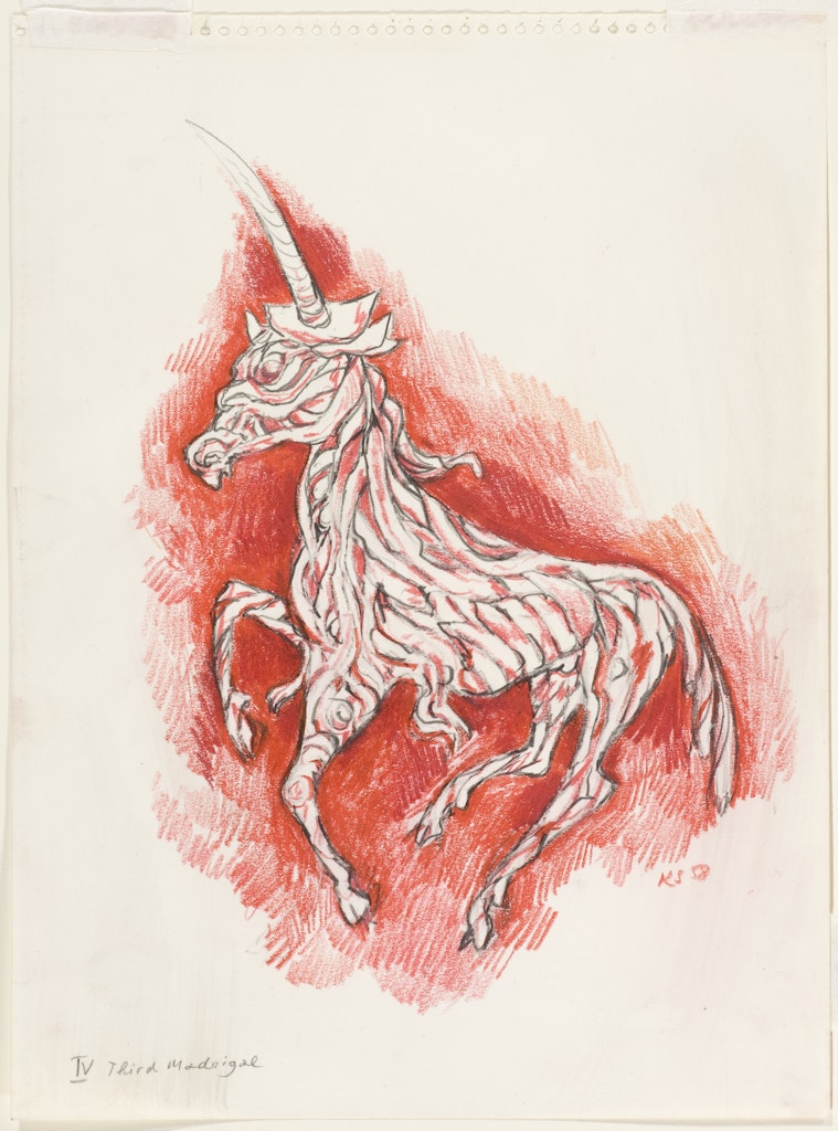 Unicorn, Third Madrigal sketch for the Menotti ballet: 