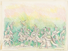 Interlude Three sketch for the Menotti ballet: "The Unicorn, The Gorgon, and The Manticore"