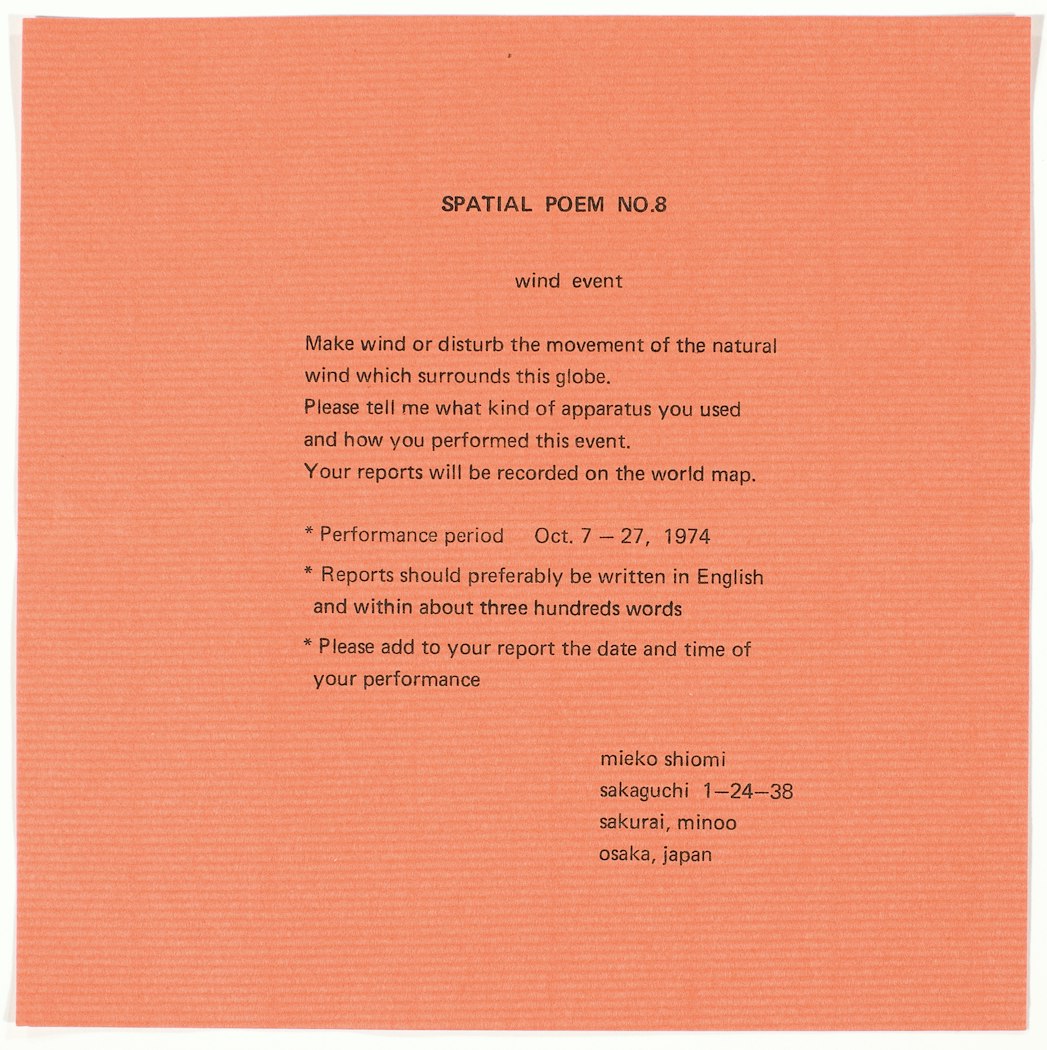 Spatial Poem No. 8/wind event