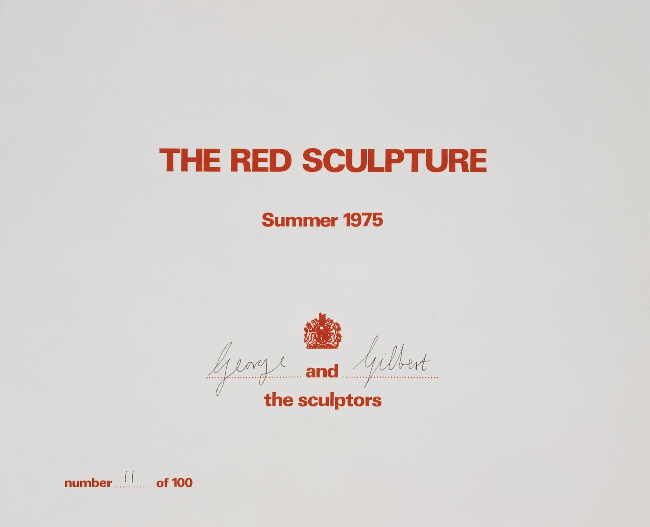 The Red Sculpture Album (Title Page)