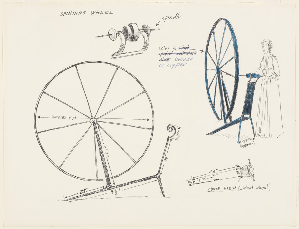 Sketch for set design for 1964 Center Opera production of 