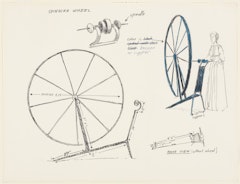 Sketch for set design for 1964 Center Opera production of "The Rape of Lucretia"