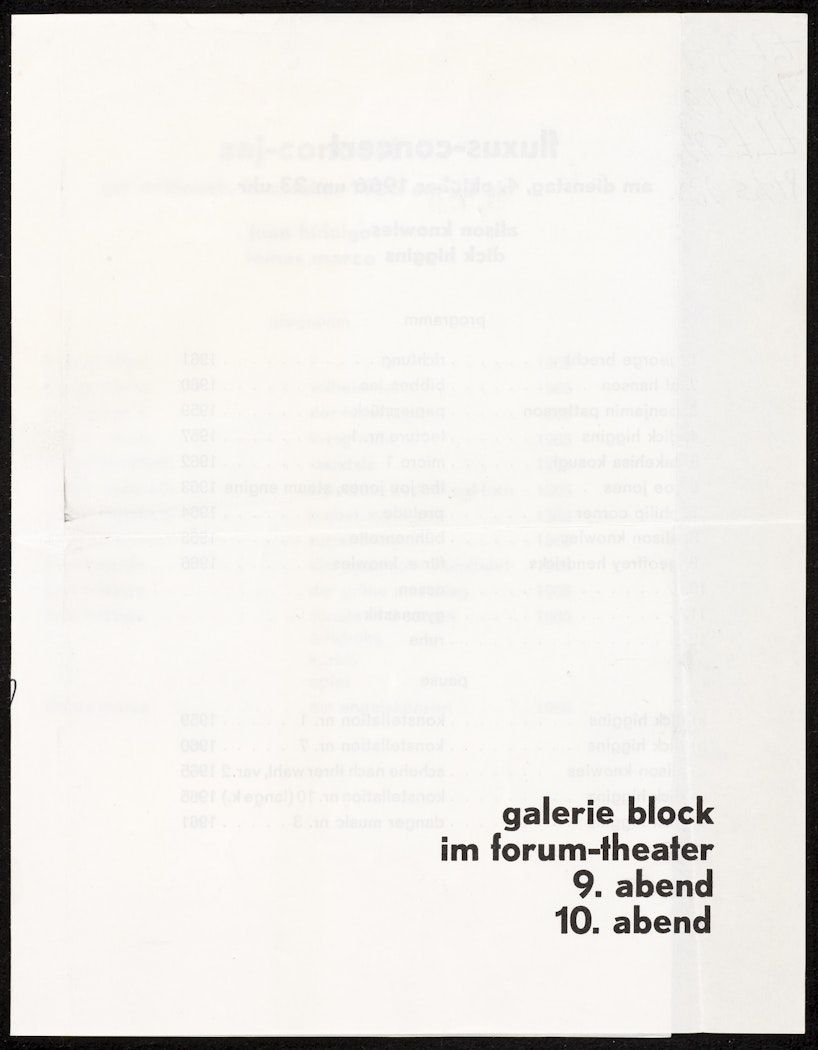 Fluxus Concert/Zaj Concert