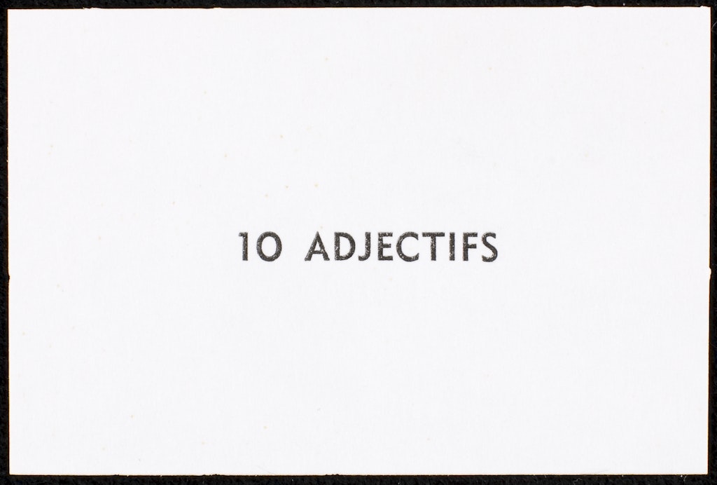 10 Adjectifs